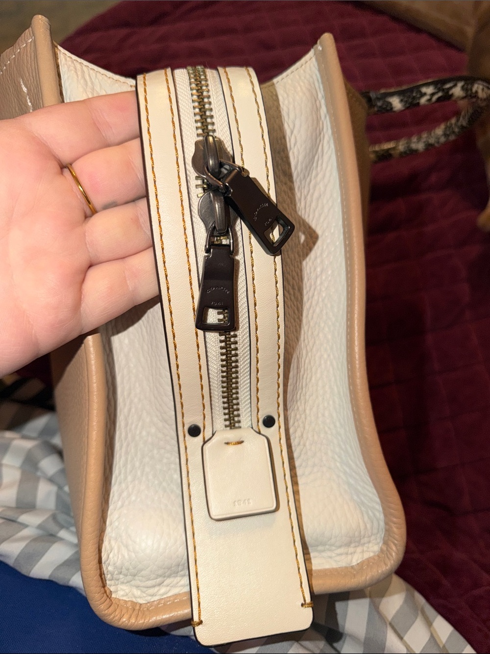 Coach Rogue with Snake-Print Handles - Picture 9 of 11